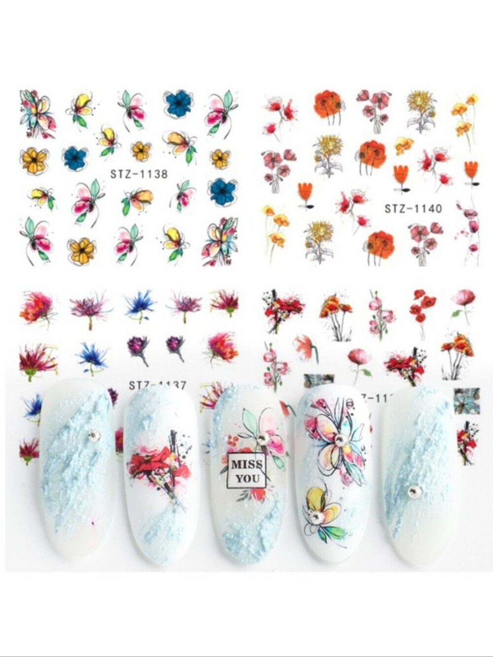Trendy Self Adhesive Nails Art Transfer Sticker
